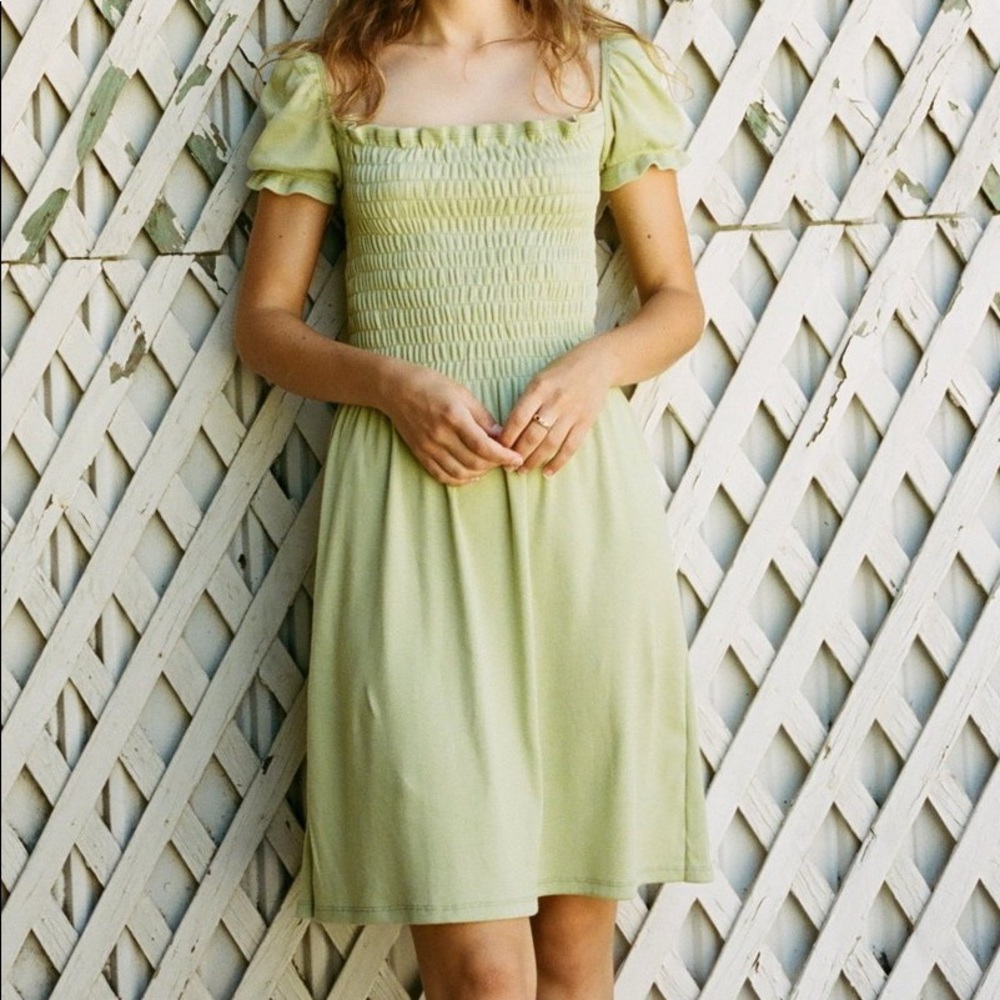 lisa says gah cap sleeve sophie dress in sage